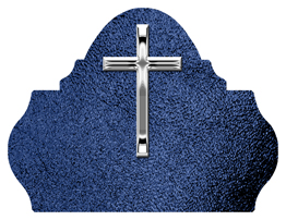 DARAY L 510 SL SH BL Silver Single Cross Shimmer Blue Background